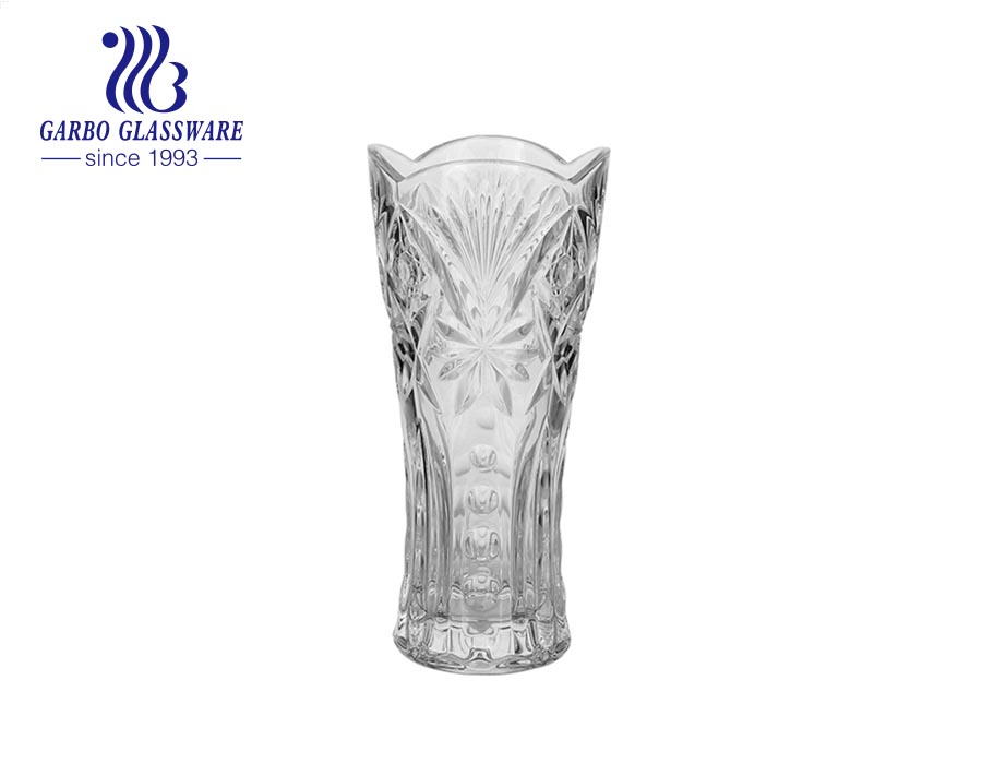 235mm hauteur China Factory Clear porte-vase en verre transparent parti hôtel utiliser élégant et mode porte-fleurs en verre porte-collection