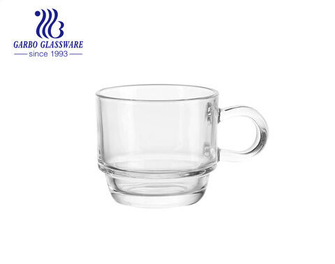 145ml pequeñas tazas de vidrio transparente existencias apilables taza de  té de café de vidrio mayorista