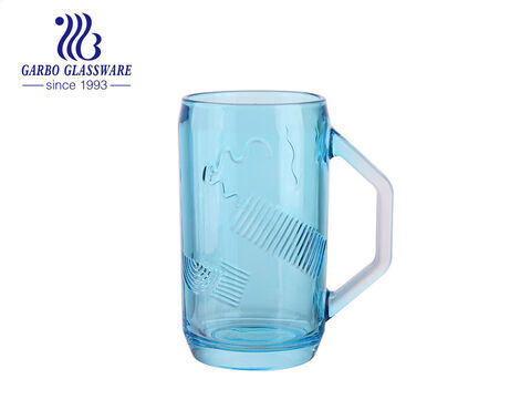 1000ml Big beer glass cup with handles cutomized spray colors beer glass mug unique beer stein 