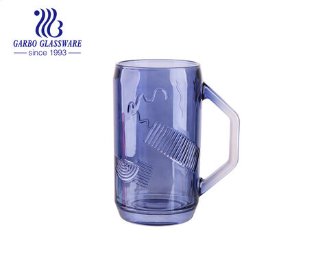 Copo grande de vidro de cerveja 1000ml com alças cores spray cutomized caneca de vidro de cerveja caneca de cerveja única