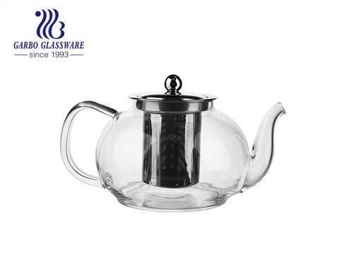 1100ml clear large glass teapot with infuser pyrex borosilicate glass teapots