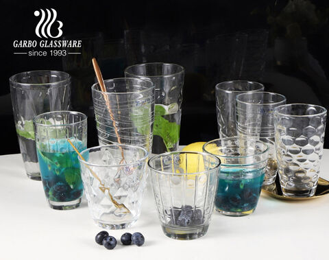 Klassischer 7oz 8oz 11oz 12oz 14oz 16oz Glasbecher in verschiedenen Größen direkt von der Glaswarenfabrik