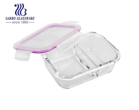 Fiambrera para mujer respetuosa con el medio ambiente, para microondas, bolsa de vidrio Rectangular de silicona, envasado de alimentos, preparación de comidas, fiambrera Bento, contenedor de alimentos