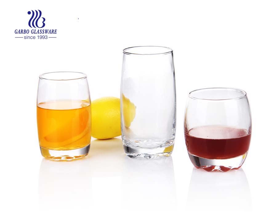 Factory wholesale 12pcs high-white machine-blown glass drinking cup beer glass goblets for home hotel use 