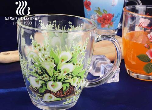 daily use beautiful glass mugs with handles 