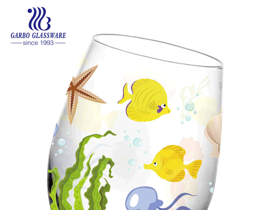 Vaso de lujo highball de 17 oz para beber, vaso alto de vidrio blanco con diseño pintado a mano para bebidas de agua, jugo, cerveza y cualquier bebida mixta