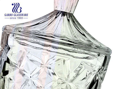 2L 2000ml grande taille coloful placage ionique en relief design distributeur de jus en verre avec robinet en plastique