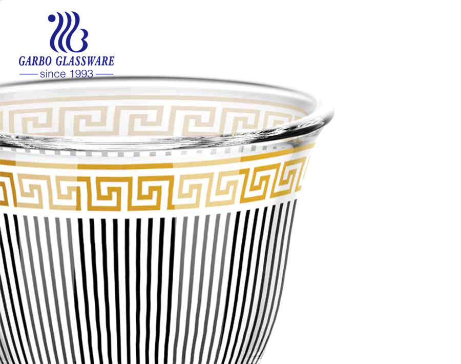 Tasse à café en verre à motif gravé haut de gamme pour les marchés arabes