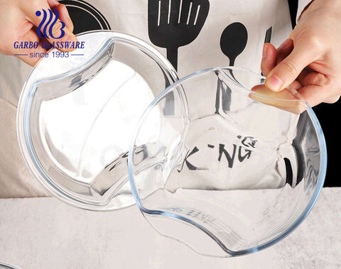 Nồi thủy tinh nướng cao cấp borosilicate pyrex 550ml có nắp với hộp màu tùy chỉnh