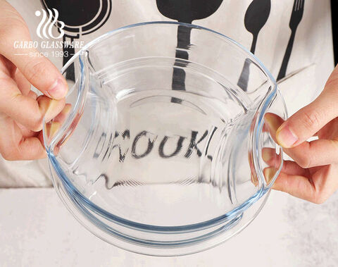 550-ml-Auflauf aus Pyrex-Backglas mit hohem Borosilikatgehalt und Deckel mit kundenspezifischer Farbbox