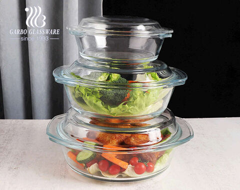 Home Durable Reusable Pyrex High Borosilicate Glass Casserole Dish with Gift Color Box