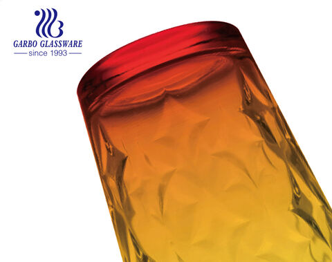 Color Spray 16 oz Tasse à thé en verre Gobelet Design élégant pour la maison et la cuisine