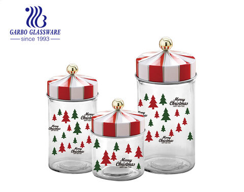 Mehrere Größen 500 ml, 1000 ml, 1500 ml, alle anderen Vorratsgläser aus Glas mit Weihnachtsmotiv