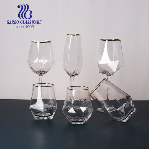 Copa de vino tinto Cristal transparente con base gruesa para aniversario de boda