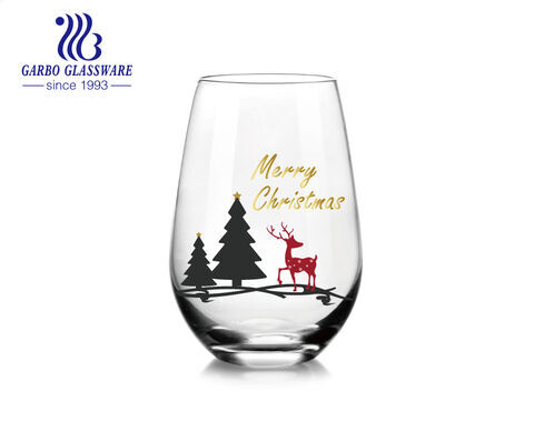 Эксклюзивный стеклянный стакан для рождественского фестиваля с изображением елки Санта-Клауса