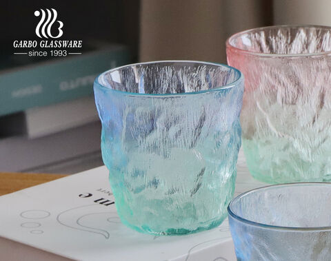 الأمازون رائجة البيع تصميم الأنهار الجليدية الشهيرة السماء الزرقاء صقيع الزجاج قدح القهوة مع عنصر هدية ملونة مخصصة