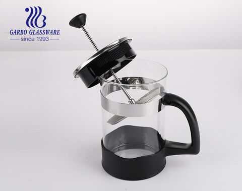 Fabricante Classic 304 Prensa de café de acero inoxidable Cafetera de vidrio resistente al calor para servicio oficial y familiar