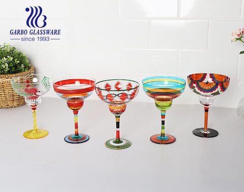 Vente en gros de grandes tasses en verre de margarita gobelet de service de cocktail pour la fête de mariage d'anniversaire de banquet