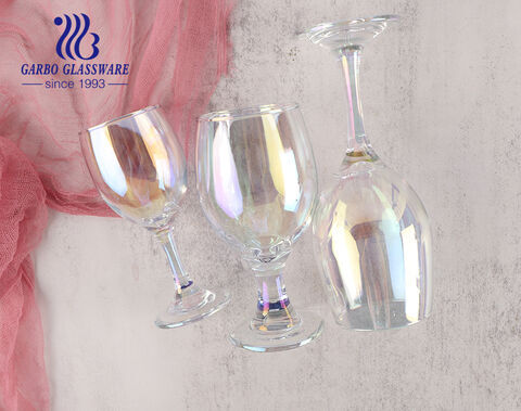Bicchiere da vino rosso in stile nordico colorato calici colorati arcobaleno con placcatura ionica