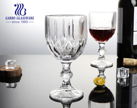 10oz 300ml high quality new engraved design wine glass goblet for bar and restaurant
