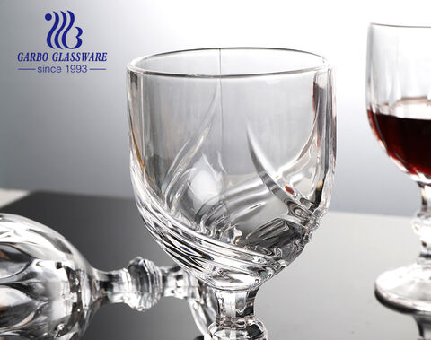 6 pcs set color box 300ml 10oz red wine glass whiskey glass goblet stemware