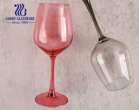 Bicchiere da vino economico da 400 ml, colori personalizzati, calici in vetro, calici da vino rosso in stile unico
