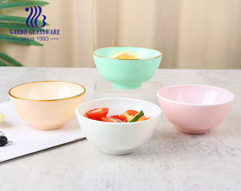 High-end Glass Bowl with Spray Color for Home Decor Gift in Arab Market