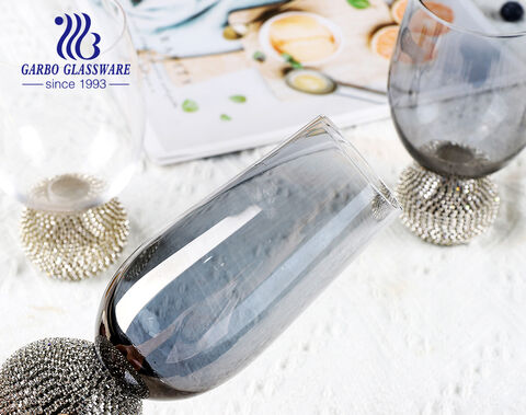 Exquisite handgefertigte Glaswaren aus elektroplattiertem Glas mit extra künstlichem Diamantstiel
