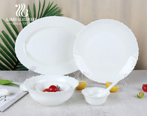 1000ml Cost-Effective Customized Color Opal Glass Dish Bowl Tableware with Multi Purposes