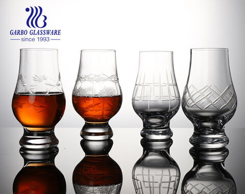 Hochwertige handgefertigte geblasene 120 ml 180 ml 205 ml Glencairn Stiel-Whiskygläser