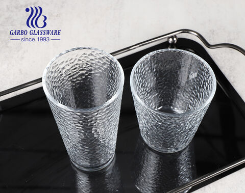 280 ml 10 oz High-End-Luxus-Wasserbecher aus Glas mit Hammergravur