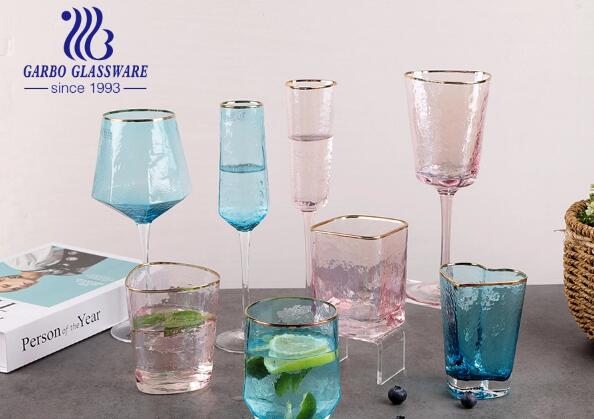 The popular golden rim craft for Garbo glassware items