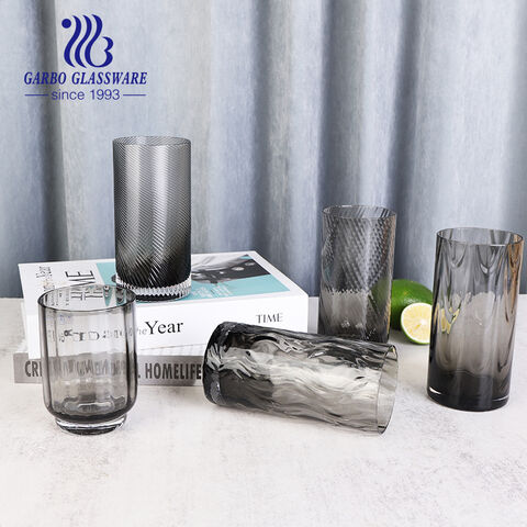 High elegant solid color glass cup for whisky wine beverage and water drinking