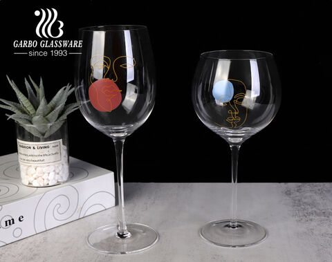 Bicchieri di vetro gin e bicchiere di vino e brocca per set di cristalleria personalizzata