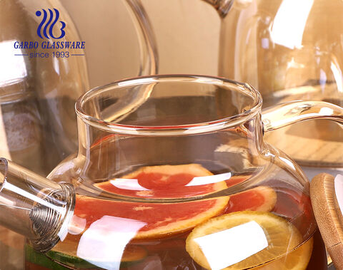 1000 мл высокий боросиликатный янтарный чайник с ионным покрытием стеклянный кувшин для воды