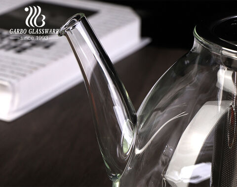 Conception de pot en verre classique et simple avec un matériau borosilicaté pour une résistance à la chaleur