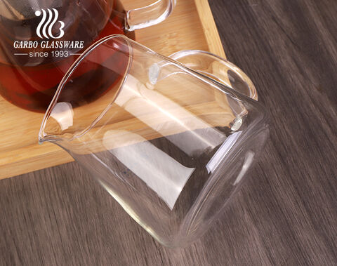 Tè caldo in vetro borosilicato trasparente per singola persona da 550 ml Pentola più ripida con infusore