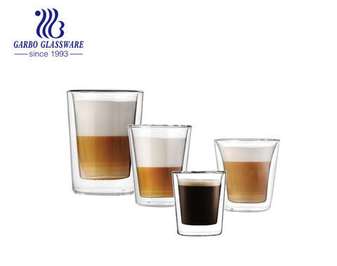 Tazas de café de vidrio de borosilicato de doble pared, gran oferta, modelos seleccionados