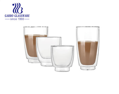 5 Unzen 135 ml kleine doppelwandige Espresso-Kaffeetasse aus hohem Borosilikatglas