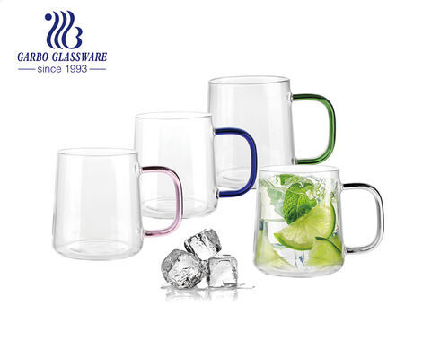 10oz big base single wall glass juice mug gifts for home and cafe