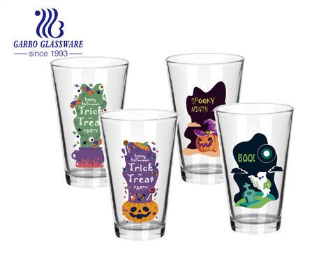 Bicchieri di vetro di design di Halloween disegni personalizzati tazze di vetro highball