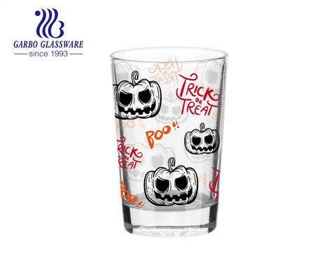 240ml 8oz Halloween decal thiết kế cốc nước thủy tinh cốc thủy tinh bóng cao