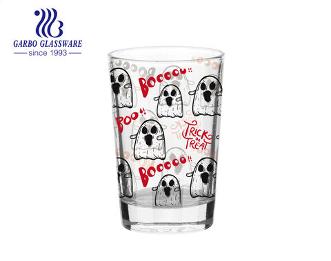 240 ml 8 oz Halloween décalque design verre gobelet à eau tasse en verre highball