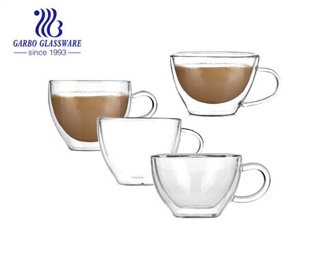 Cốc pha cà phê Espresso cách nhiệt tường đôi Borosilicate cao (Bộ 2)