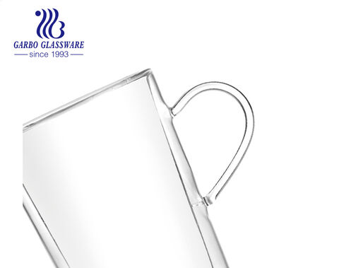 Elegant 13oz heat resistant double wall glass mug
