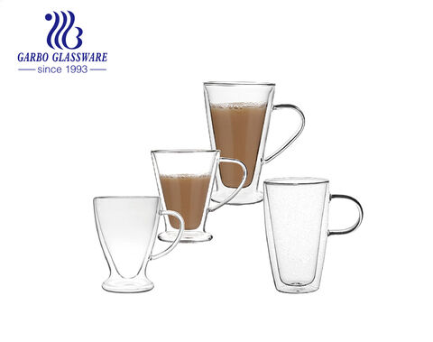 300 ml doppelwandige Glaskaffeetassen 10 ozGlaskaffeetassen 2er-Set