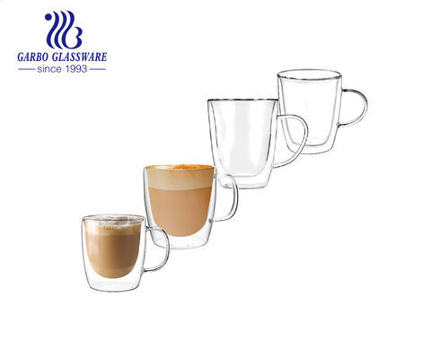 Set da 400 pezzi da 2 ml di tazza da caffè espresso in vetro borosilicato a doppia parete