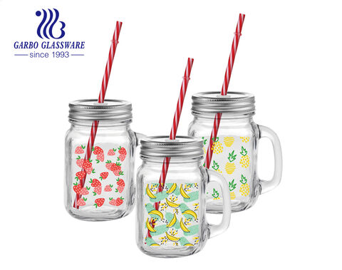 Versatile Glass Jar: Wide Mouth, Steel Straw, or for Storage