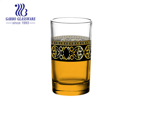 Marocco Arabo classico bicchiere da tè in vetro colorato con decalcomania personalizzata