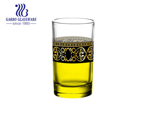 كوب شرب شاي زجاجي عربي كلاسيكي ملون من المغرب مع ملصق مخصص